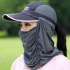 Outdoor Hat + Mask Set, Sports Mask, Cool Neck Warmer & Multi Scarf Mesh Cover Hat Set - Grey 2ea