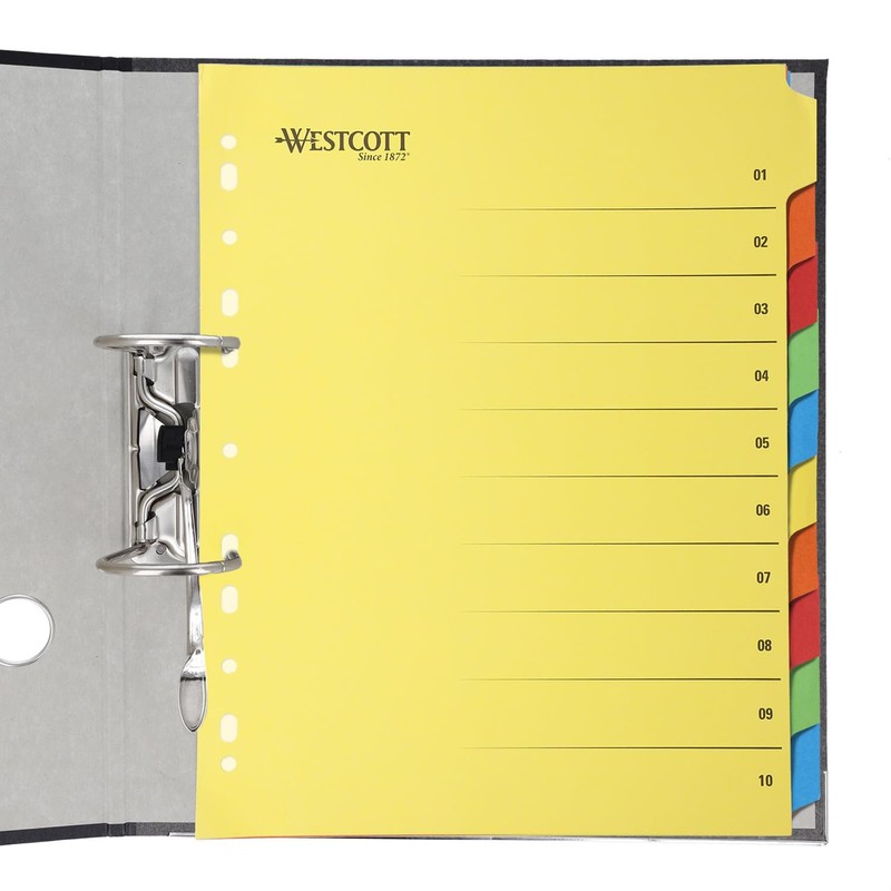 Westcott Folder Register for A4 Plastic Wallets | Extra-Wide Binder