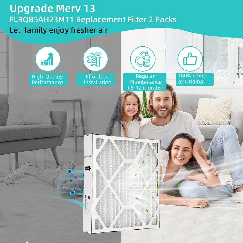 Upgrade FLRQB5AH23M11 Merv 13 22.7"x20"x4.70" Air Filter Compatible with Trane