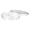 PATIKIL 90mm/3.5 Inch Plastic Petri Dishes with Lids, 4 Compartments