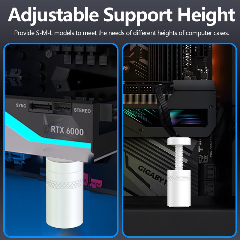 Oddtone Graphics Card GPU Support Bracket, Adjustable Height GPU Sag