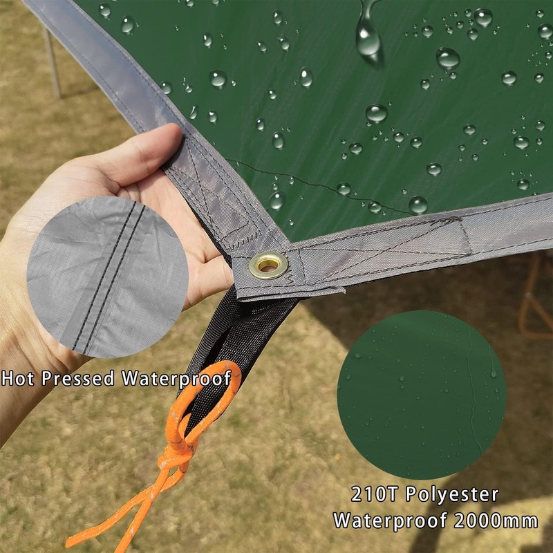 16x16 ft Large Camping Tarp Waterproof Hammock Rain Fly Camping