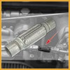 Partuto 2.36"x8"x11.81" Car Exhaust Flex Pipe with Welding Extension Pipe