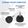 sourcing map 20 Pcs Threaded Knurled Thumbscrew, M3 x 6mm