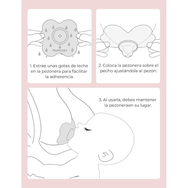 Momcozy Pezoneras Lactancia, Pezoneras Lactancia de Contacto Floral para mamás