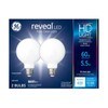 Ge 49514 Reveal G25 Hd Led Light Bulb, 5.5 Watts