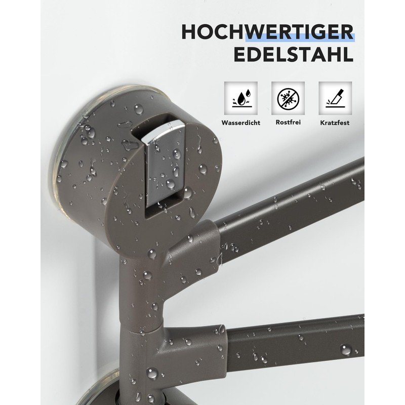 Ribelli Towel Holder No Drilling Suction Cup Design Towel Rail
