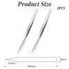 2PCSPrecision Tweezers, Stainless Steel Pointed Tweezers for Craft, Electronics, Soldering,