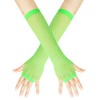 Seeksmile 80's Party Accessory Net Fingerless Fishnet Gloves (Green)
