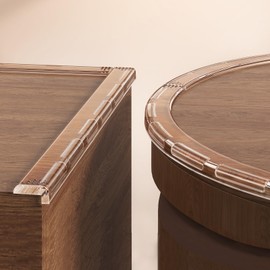 Table Corner Protectors Baby Proof, (2 Pcs,9.5") Clear Corner Protectors for Furniture, Rubber Baby Proofing Glass Table Corner Guards Bumpers for Desk Countertop Cabinet