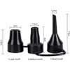 aoukoslt Black Air Pump Replacement Nozzles, Plastic Pump Nozzles, 3