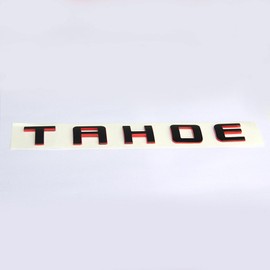 Yoaoo 1x OEM Redline Tahoe Emblems Letter Badge Compatible with for Tahoe Glossy 2007-2019 (Red Line)