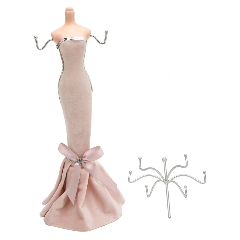 Mannequin Ring Hanging Tower Long Bodycon Dress Strapless Mannequin Earring