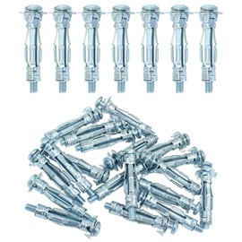 Jiozermi 20 Pcs M4x32mm Molly Bolts, Heavy Duty Hollow Wall Anchors Zinc Plated Steel Drywall Anchor Kit for Plaster, Drywall, TVs, Curtain Rods, Mirrors, Towel Racks, Photo Frames