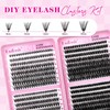 FADLASH Lash Clusters Kit 640PCS Natural Eyelash Clusters Individual D