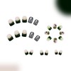 French Tip St Patricks Day Press on Nails Shamrock Fake