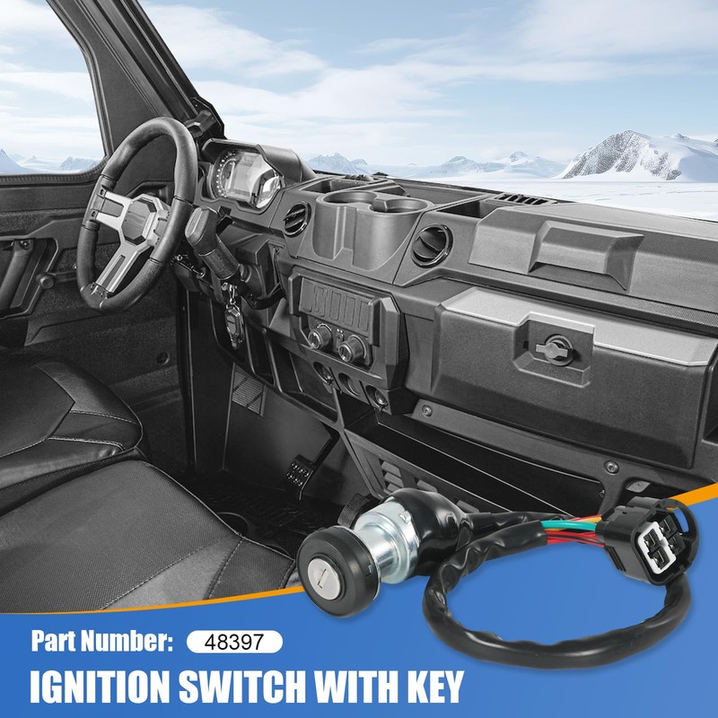 48397 Ignition Switch with Key Assembly Compatible with Massimo Buck