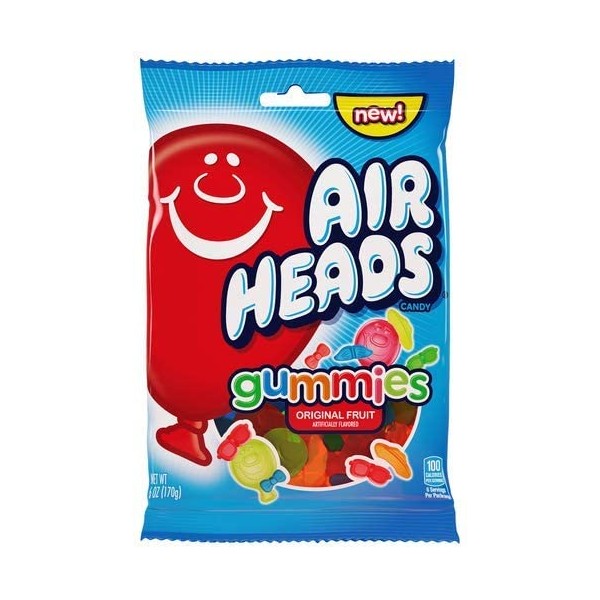 Airheads Fruit Flavored Gummies Candy, 6 Ounce Bag