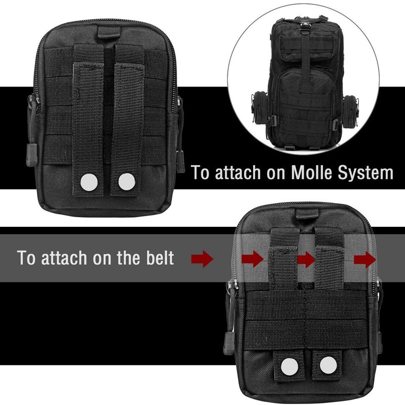 HipierFx Tactical Molle Pouch EDC Men Belt Waist Bag Compact