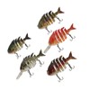 Segmented Fishing Lure Hard 6 Sections with High Carbon Treble