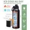 40 oz Insulated Water Bottle with Straw & Spout Lids,