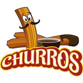 Churros 12" Concession Decal Sign Cart Trailer Stand Sticker Equipment
