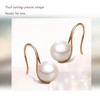 Salanda Pearl Earrings for Women,Pearl Dangle Earrings 18K Gold Plated
