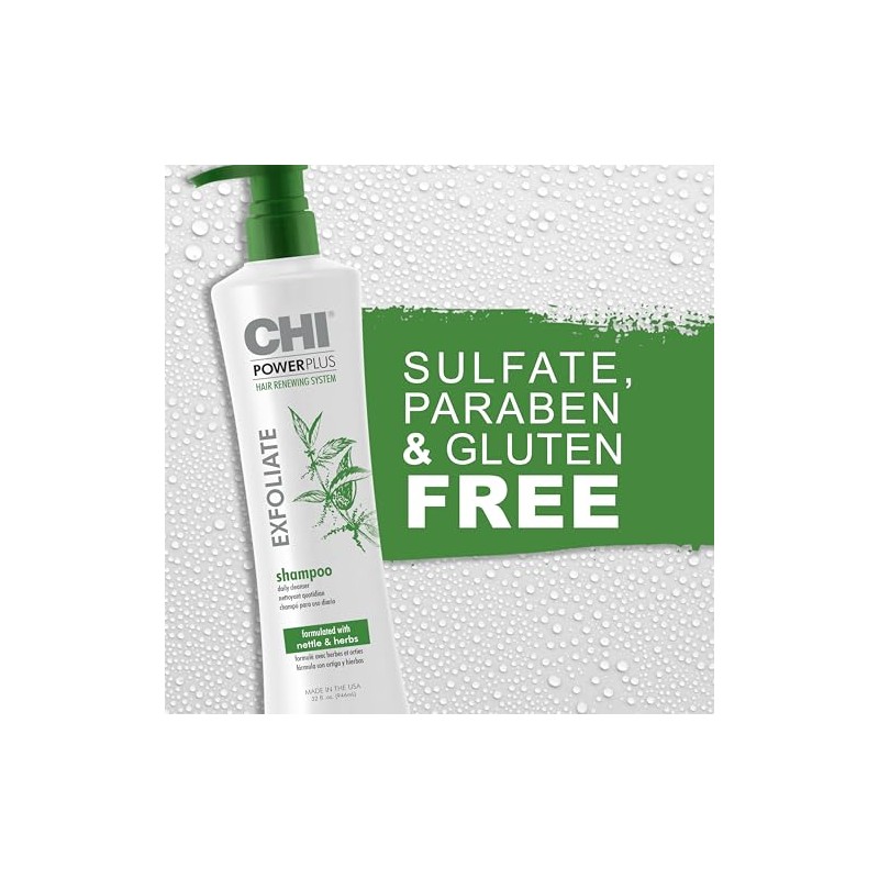 CHI Powerplus Scalp Renew System Exfoliate Shampoo 32oz, 2
