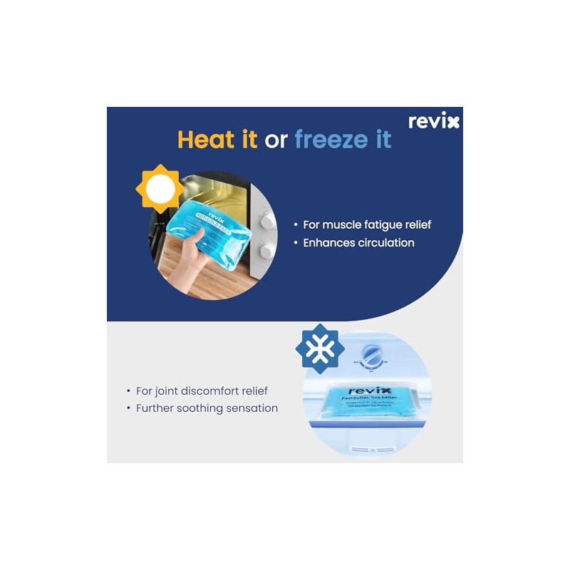 REVIX Ice Packs for Injuries Reusable, 2 Packs Hot &