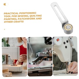 VILLFUL Sewing Machine Gauge Dual Bearings Metal Ruler for Precision Sewing Quilting Cutting Tool Portable Seam Guide