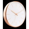 Driini Modern Rose Gold Analog Wall Clock (12 Inch) -