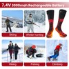 Heated Socks - 7.4V/3000mAh Electric Socks for Men Women,Rechargeable Heated