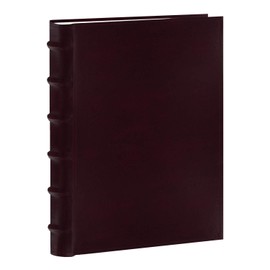 Pioneer Photo Albums Sewn Bonded Leather Bookbound 300 Pkt 4x6 Bi-Directional Photo Album, Burgundy