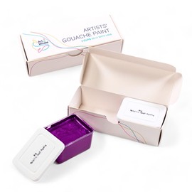 Art Whale Gouache Metallic Deep Purple Refills (50ml/1.7oz)|Intense Pigments, Easy Color Refill (2 pcs.)