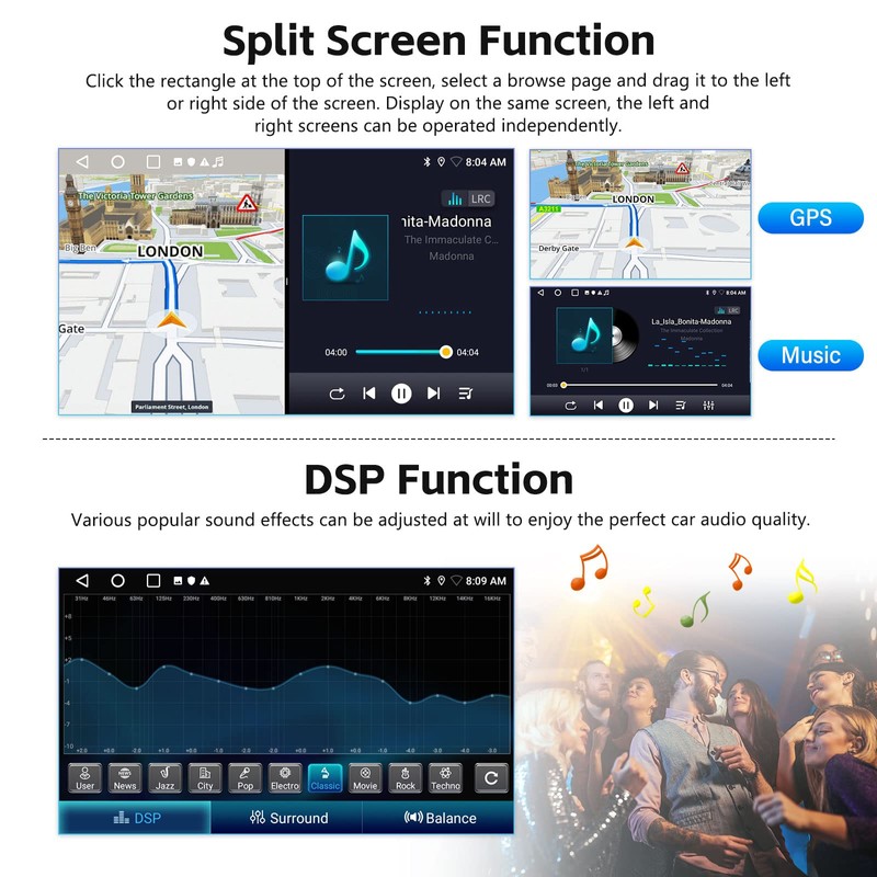 SIXTOP 2+64G Android 13 Car Stereo Radio for Hyundai Sonata