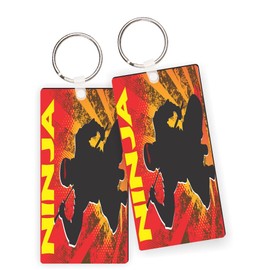 Island Gifting - Ninja on Red Design - Keychains Key Chains Keytags - Set of 2