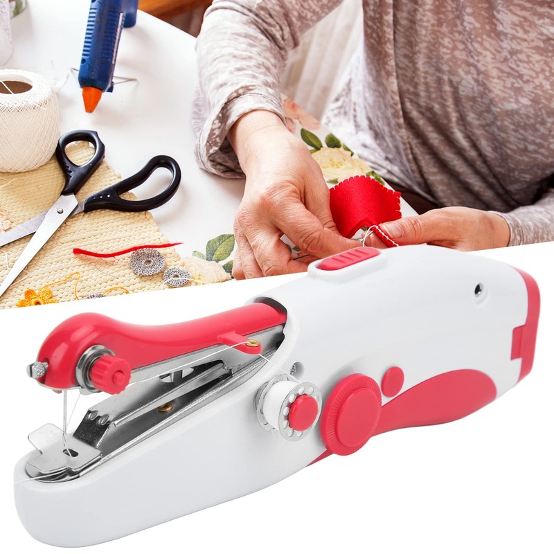 BORDSTRACT Hand Sewing Machine, Portable Mini Small Electric Double Needle