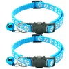 Hepplly 2X Safety Cat Collars Quick Release with Bell,Adjustable 20-32cm