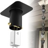 ForoGore 2 Pack Rain Chain Gutter Adapter Black Metal Rain