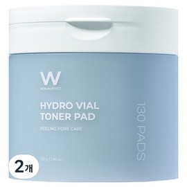 Wonjin Effect Hydro Vial Toner Pad 210g, 130 sheets, 2 pieces / 원진이펙트 하이드로 바이알 토너패드 210g, 130매입, 2개