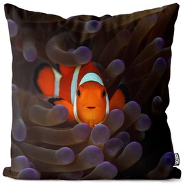 VOID Clown Fish Sea Fish Cushion Cover Polyester Decoration Outdoor Decorative Cushion Size: 50 x 50 cm