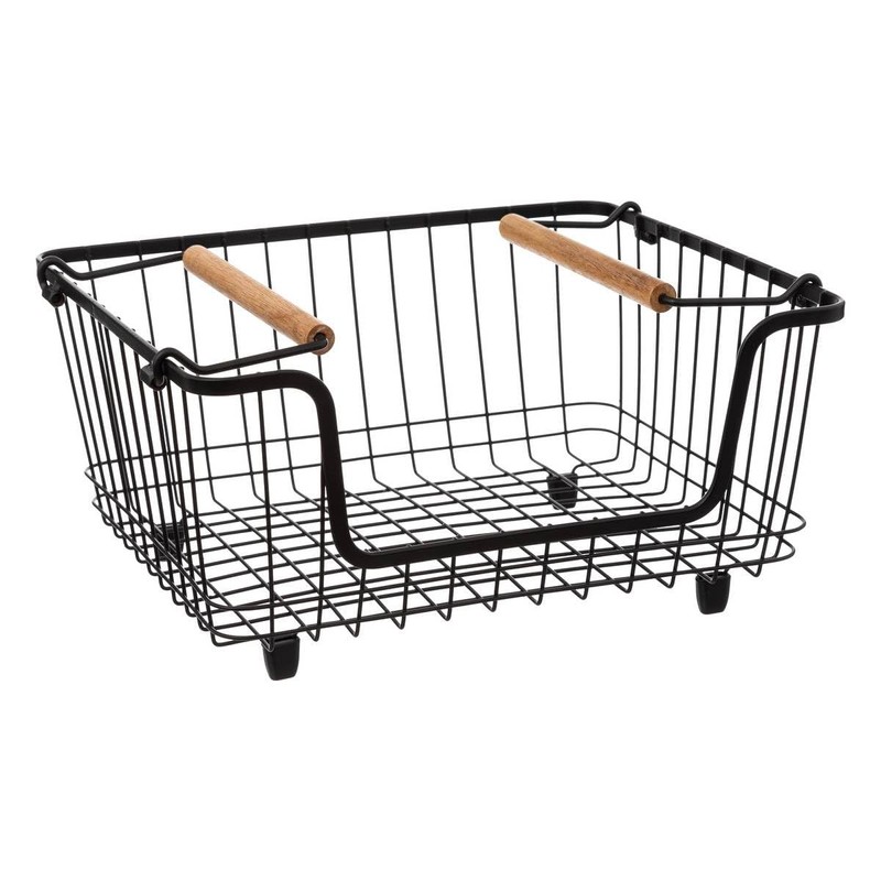 5five - Stackable Metal Basket "Blackwood" Medium Format