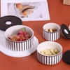 XYQXYQ 3-Piece Ceramic Bowl Set with Lids - Versatile Kitchen