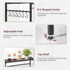 MAHANCRIS Bakers Rack with Power Outlet, Kitchen Storage Shelf with