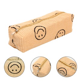 Preppy Pencil Case - Corduroy Pencil Case, Cute Pencil Case Aesthetic, Special Pencil Case, Aesthetic Pencil Case, Pencil Case Special, Smile Pencil Pen Case Office College School Pouch Holder Box