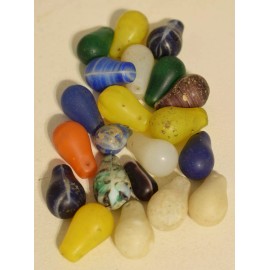 Beads Wedding Glass Old Assorted Colorful Teardrop African Beads 25mm