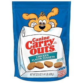 Canine Carry Outs Dog Treats, Chicken Flavor Nuggets, 22.5 Ounce (Pack of 4), Made with Real Chicken