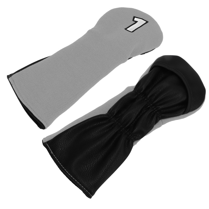 Golf Club Cover Mixed Fabric Head Protector Knitted Polyester Waterproof