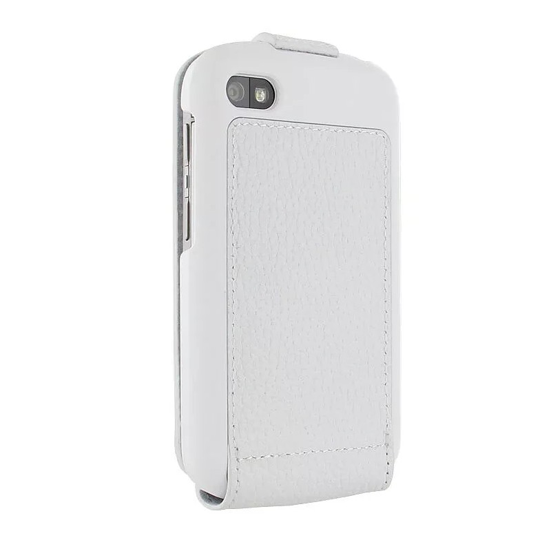 For BlackBerry BlackBerry ACC-50707-302 WHITE Leather Flip Shell Case for