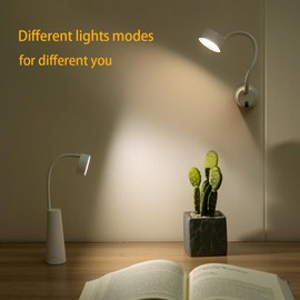 ZKLiLi Wall Mount Reading Light, Focused Magnetic Book Light for Reading in Bed, Step-Less Dimming, 4 Modes Light, USB Output, Touch Control, Flexible Gooseneck Headboard Reading Lamp